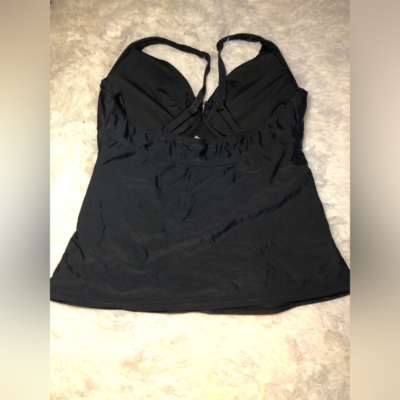 VENUS Black Bikini Sleek Swimwear Essential Tankini Top size 10 NWOT - Picture 4 of 8